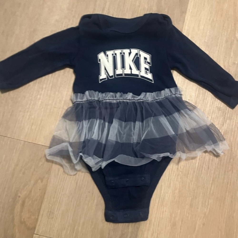 Nike Navy Blue Tulle Skirt Baby One-Piece Bodysuit